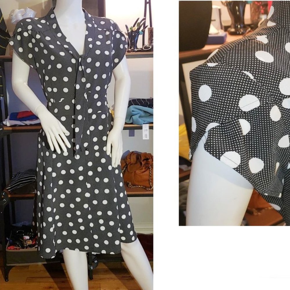 Polka Dot Black and White Dress